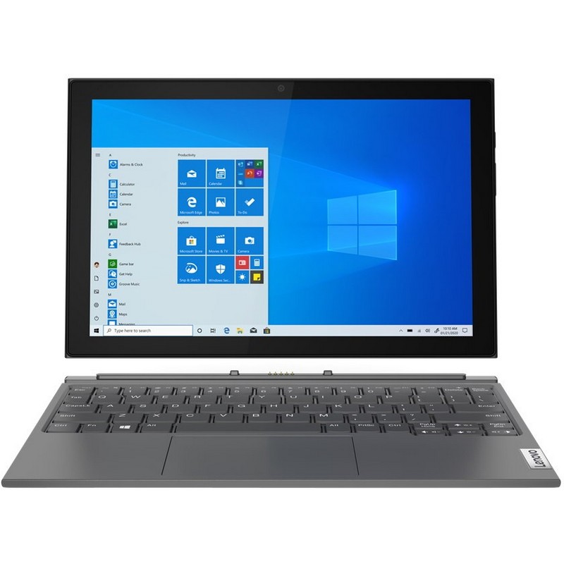 Планшетный компьютер Lenovo IdeaPad Yoga Duet 3 Celeron N4020 (1.1) 2C/RAM4Gb/ROM128Gb 10.3" IPS 1920x1200/3G/4G/Windows 10 Professional/серый/5Mpix/2Mpix/BT/GPS/WiFi/Touch/microSD 128Gb 82HK000VRU 82HK000VRU