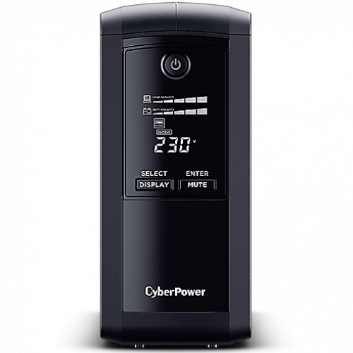 Источник бесперебойного питания CyberPower 1000VA/550W USB/RS-232/RJ11/45, tower, (6 IEC С13) VP1000EILCD VP1000EILCD