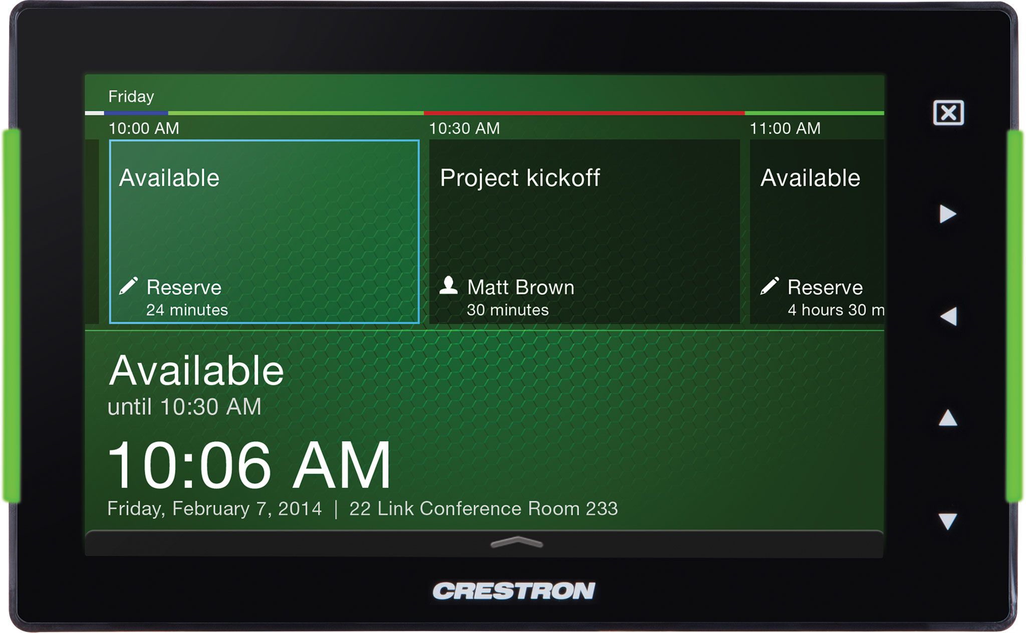 Панель управления Crestron 7” Room Scheduling Touch Screen, Black Smooth TSS-752-B-S TSS-752-B-S #2
