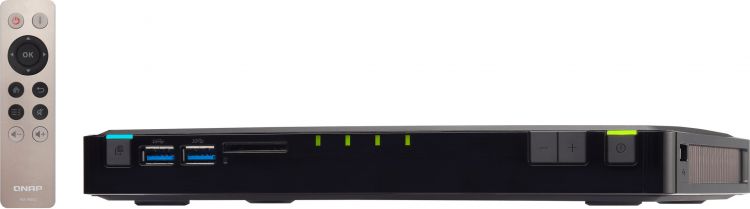 Сетевой RAID-накопитель QNAP 4 отсека для M.2 2280/2260/2242 SSD, HDMI-порт, Intel Celeron N3150 1,6 ГГц, 8 Гбайт. TBS-453A-8G TBS-453A-8G