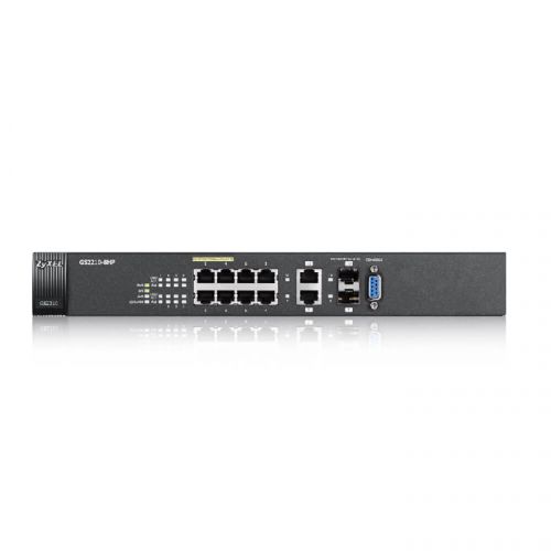 Коммутатор Zyxel гибридный L2 PoE+ NebulaFlex Pro GS2220-10HP, rack 19", 8xGE PoE+, 2xCombo (SFP/RJ-45), бюджет PoE 180 Вт, автономное/облачное управление GS2220-10HP-EU0101F GS2220-10HP-EU0101F