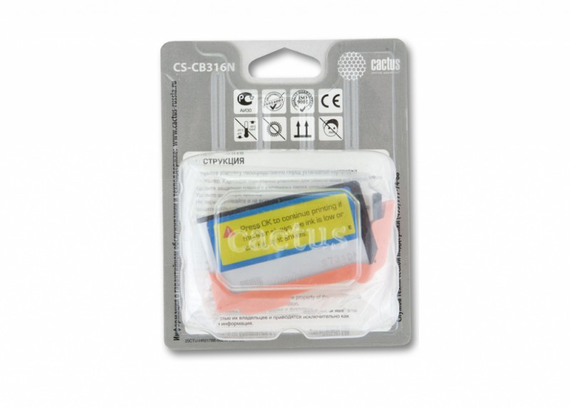 Картридж Cactus струйный CS-CB316N №178 черный для HP PS B8553/C5383/C6383/D5463/5510 (9.6мл) CS-CB316N CS-CB316N