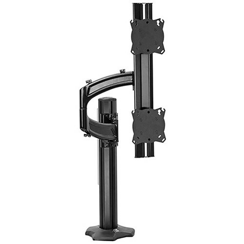 Крепление Chief K4G120B настольное Kontour™ K4 для 2-х мониторов один над другим, монтаж в отверстие столешницы, регулировка высоты и выноса мониторов, VESA: 75x75, 100x100, вес каждого монитора до 6,8 кг., ландшафтная ориентация K4G120B K4G120B