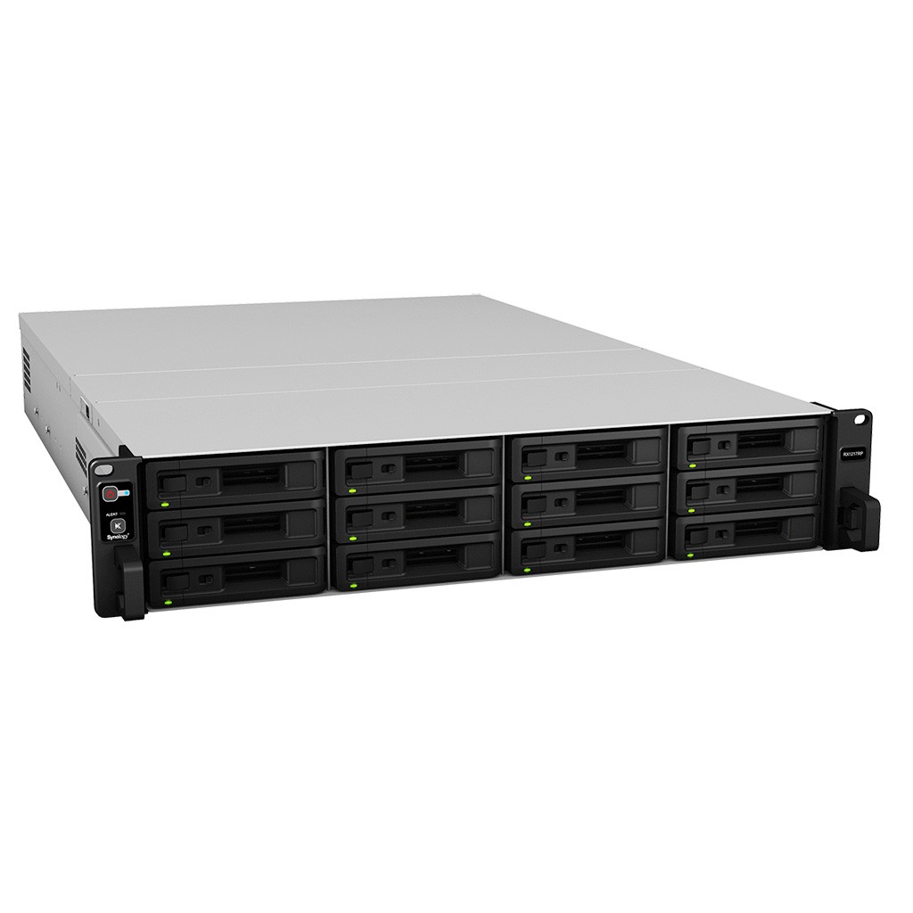 Сетевой накопитель Synology Rack 2U QC2,1GhzCPU/4Gb(up to 64)/RAID0,1,10,5,6/up to 12hot plug HDDs SATA(3,5' or 2,5')(up to 24 with RX1217RP)/2xUSB/4GigEth(+1Expslot)/iSCSI/2xIPcam(up to 40)/2xPS/no rail RS2418RP+ RS2418RP+