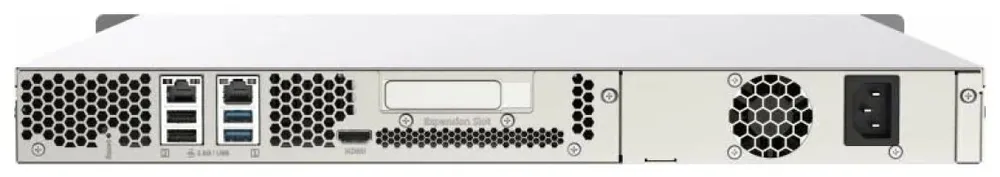 Сетевой RAID-накопитель QNAP TS-453DU-4G NAS 4 HDD trays, rackmount 1U, 1 PSU. 4-core Intel Celeron J4125 2.0 GHz (up to 2.7 GHz), 4 GB RAM (1 x 4 GB) up to 8 GB (2 x 4GB), 2.5 Gigabit Ethernet x 2, 4xUSB, 1xHDMI TS-453DU-4G TS-453DU-4G