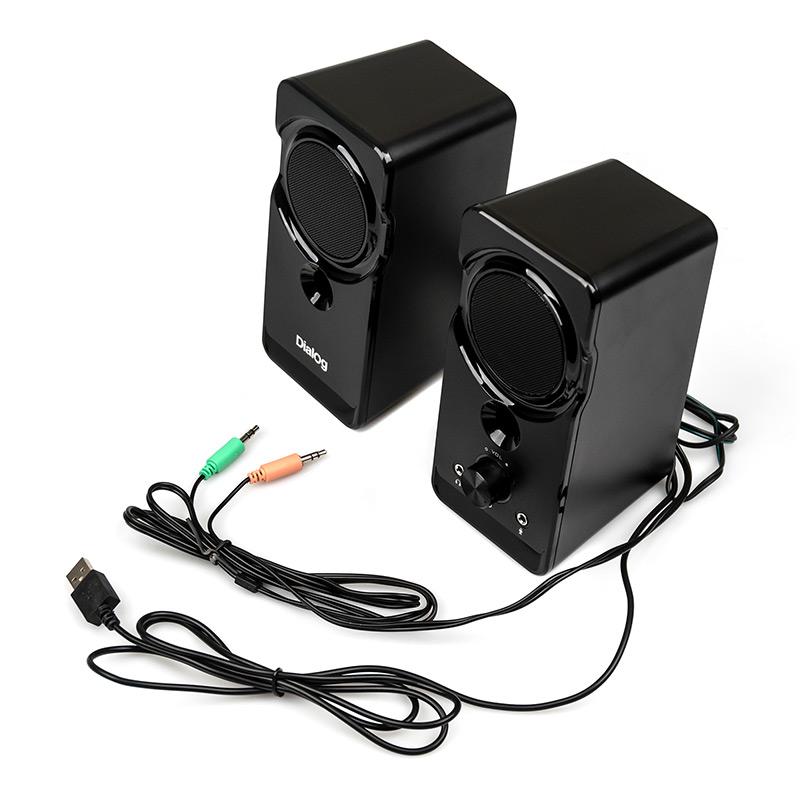 Колонки Dialog Stride черные 2.0 (8W RMS, Phone Out, Mic In,USB) AST-22UP AST-22UP