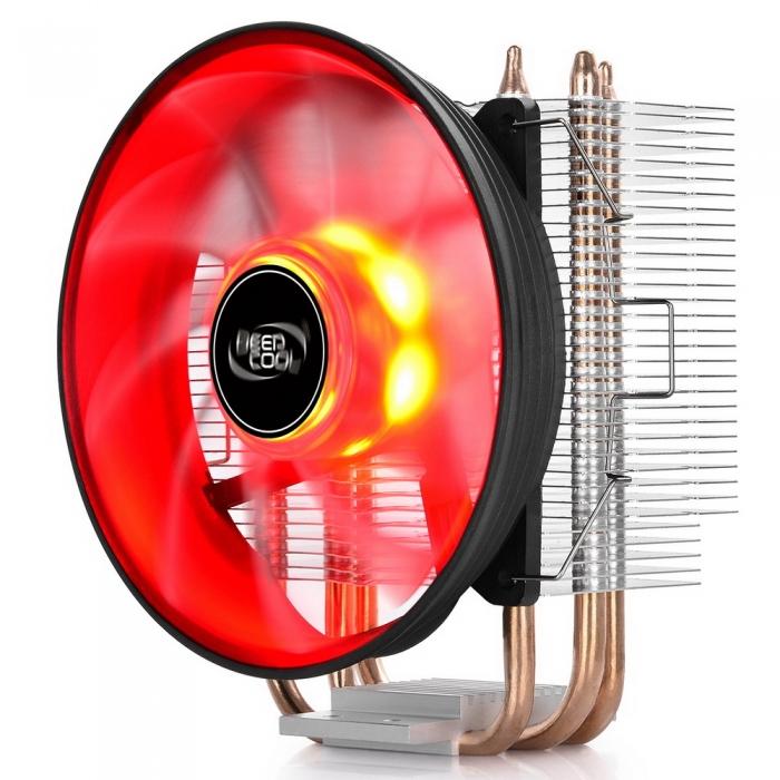 Вентилятор DEEPCOOL GAMMAXX 300 RED LGA1366/1156/55/51/50/775/FM2+/FM2/FM1/AM3+/AM3/AM 2+/AM2/AM4 (24шт/кор, TDP 130Вт, PWM, Red Led, 3 тепл GAMMAXX 300R GAMMAXX 300R
