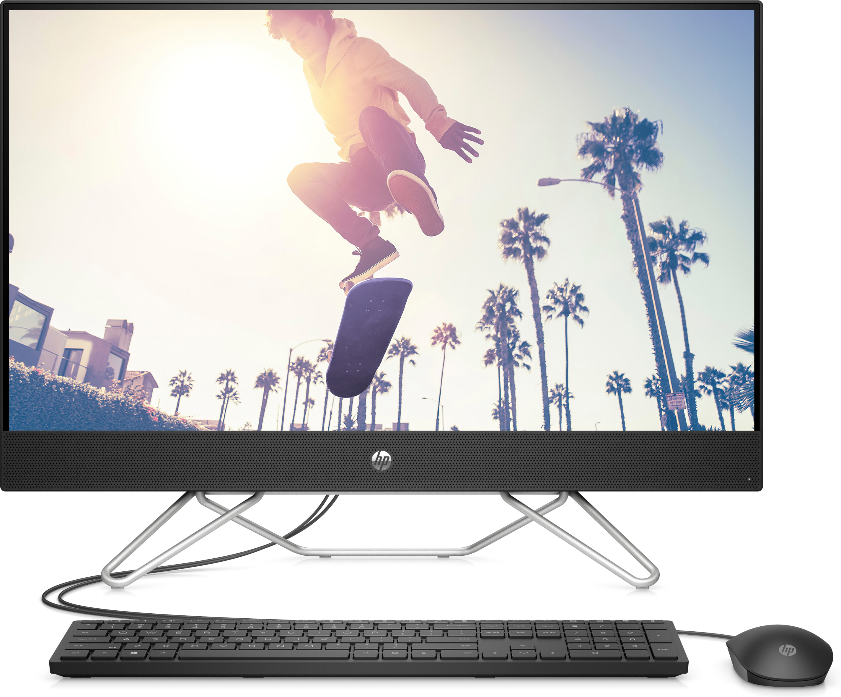 Моноблок HP 27-cb0034ur AiO 27"(1920x1080)/AMD Ryzen 5 5500U(2.1Ghz)/8192Mb/512PCISSDGb/noDVD/Int:AMD Intergrated Graphics /Cam/WiFi/war 1y/Jack Black/FreeDOS + kbd/mouse 5D224EA 5D224EA