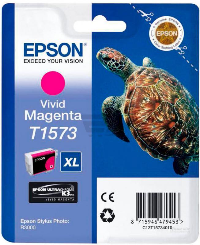 Картридж Epson C13T15734010   для Stylus Photo R3000 (пурпурный ) C13T15734010 #1