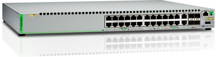 Коммутатор Allied Telesis Gigabit Ethernet Managed, 24*10/100/1000T Mbps, 2 SFP/combo, 2 SFP/SFP+ uplink slots AT-GS924MX-50 AT-GS924MX-50