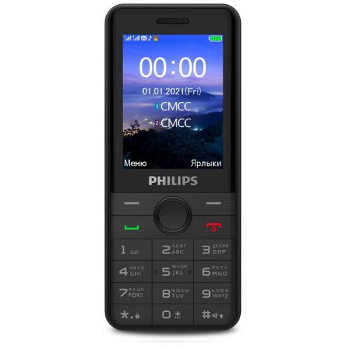 Мобильный телефон Philips E172 Xenium черный моноблок 2Sim 2.4" 240x320 0.3Mpix GSM900/1800 MP3 FM microSD max16Gb 867000176125