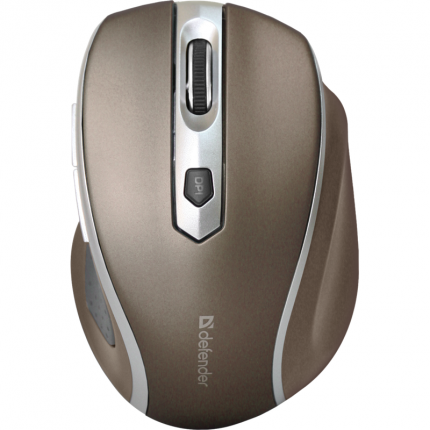 Мышь Defender беспроводная оптическая  Safari MM-675 коричневый,6кнопок,800-1600dpi USB 52678 52678
