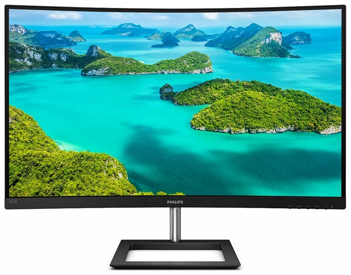 Монитор Philips 31,5" изогнутый 1920x1080 75Гц VA W-LED 16:9 4ms(GtG) VGA HDMI DP 50M:1 3000:1 178/178 250cd Tilt Black 322E1C/00 322E1C/00