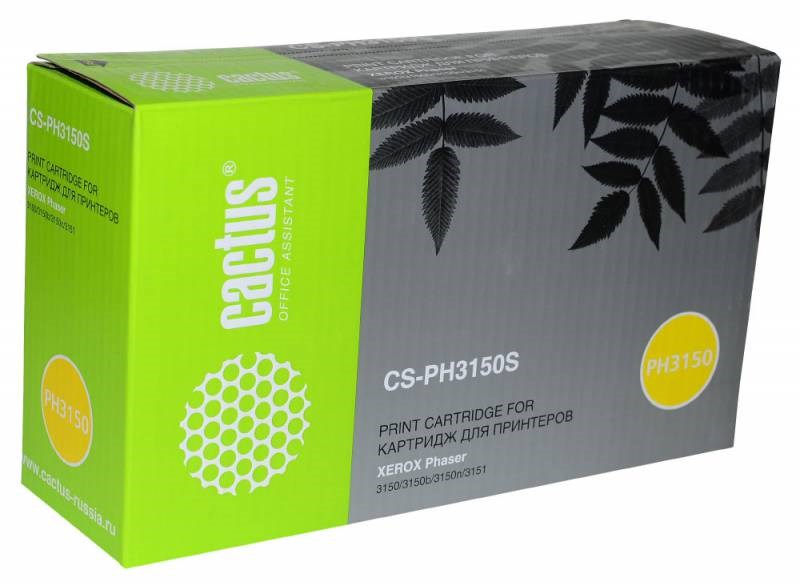 Тонер-картридж Cactus CS-PH3150S 109R00746 черный для Xerox Phaser 3150/3150b/3150n/3151 (3500стр.) CS-PH3150S CS-PH3150S