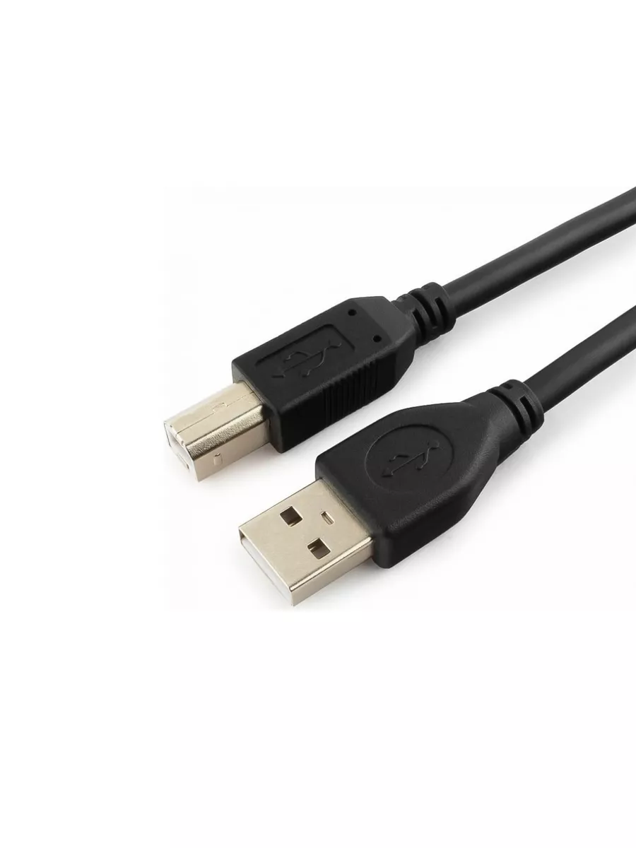 Кабель Gembird\Cablexpert USB 2.0 AM/BM экран,золот. контакты, черный CCP-USB2-AMBM-10 CCP-USB2-AMBM-10