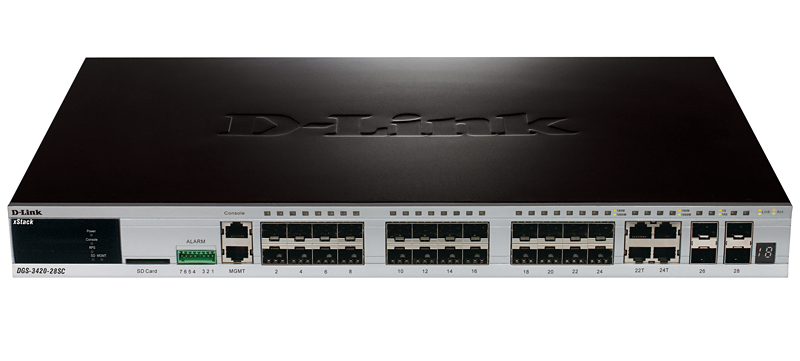 БУ Коммутатор D-link DGS-3420-28SC  L2 управляемый 20х GigaSFP, 4xCombo, 4xSFP+(DGS-3420-28SC/B1A) БУ DGS-3420-28SC/B1A