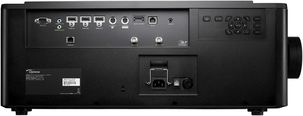 Проектор Optoma ZK1050 лазерный (без объектива) DLP, 4k UHD (3840x2160), 10000 ANSI Lm;2000000:1; HDMIx2; 3G-SDI; DisplayPort; 3D Synс IN; HDBaseT, VGA Out x1; 3D Sync OUT x1; HDMIout; wired remote, RS232;RJ45;12V trigger, USB-A service, 36dB;чёрный  H1P1A2DBE1Z1