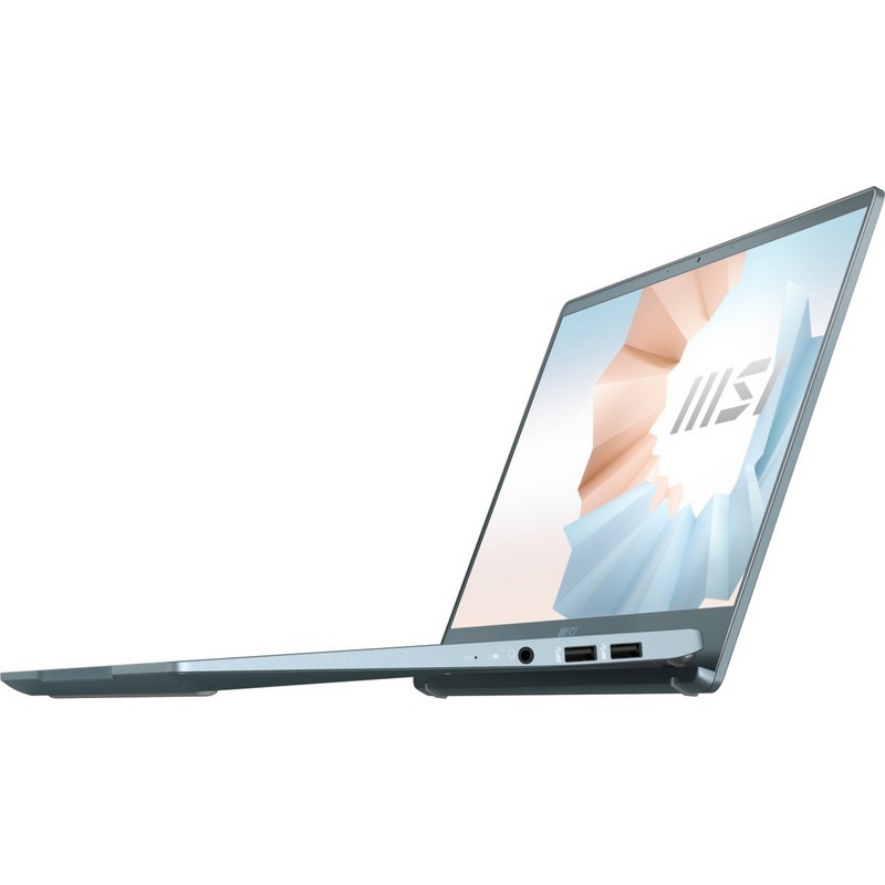 Ноутбук MSI Modern 14 B11SB-410RU 14"(1920x1080 (матовый) IPS)/Intel Core i7 1165G7(2.8Ghz)/16384Mb/512PCISSDGb/noDVD/Ext:nVidia GeForce MX450(2048Mb)/Cam/BT/WiFi/war 1y/1.3kg/Blue Stone/W10 9S7-14D212-410 9S7-14D212-410