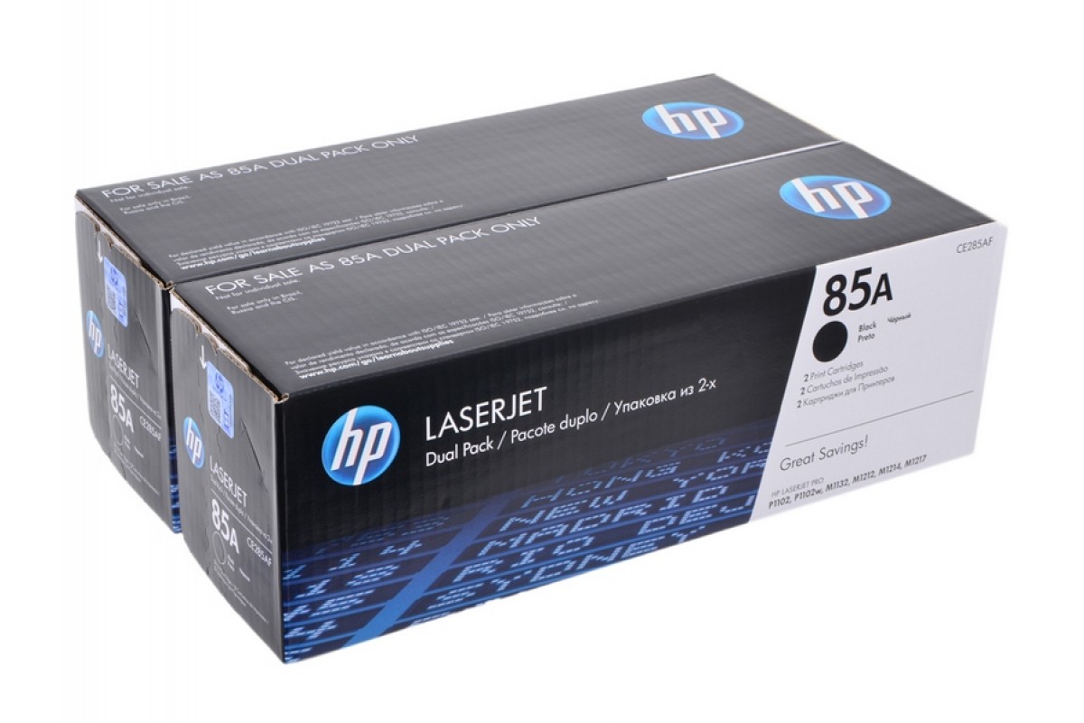 Картридж HP CE285AF для LJ 1102/1102W,черный,1600 стр.,двойная упаковка CE285AF
