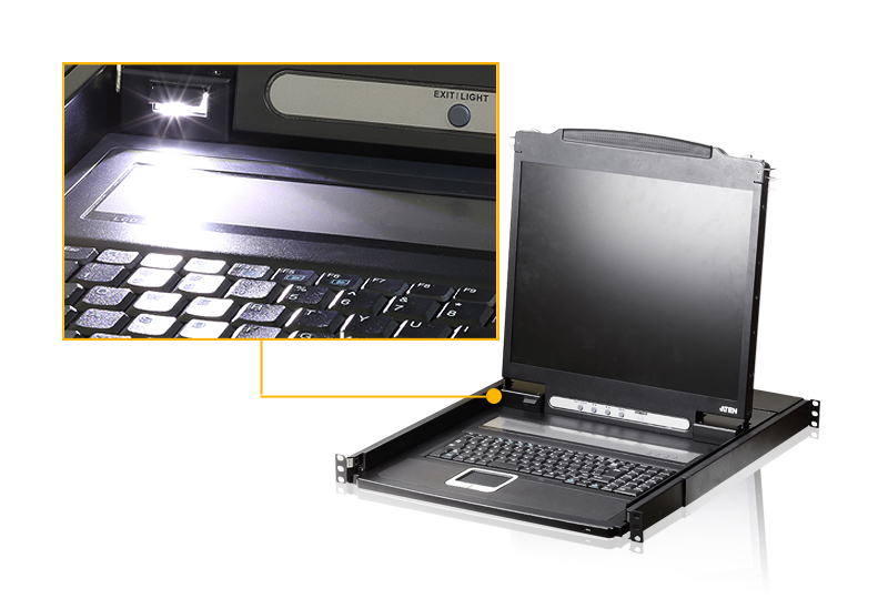 Консоль управления ATEN 19", DVI+KBD+MOUSE+SPEAKER USB, с KVM-шнуром USB 1.8м, LCD/ЖК экран 19", лат./рус.клав CL6700N-ATA-RG CL6700N-ATA-RG #5