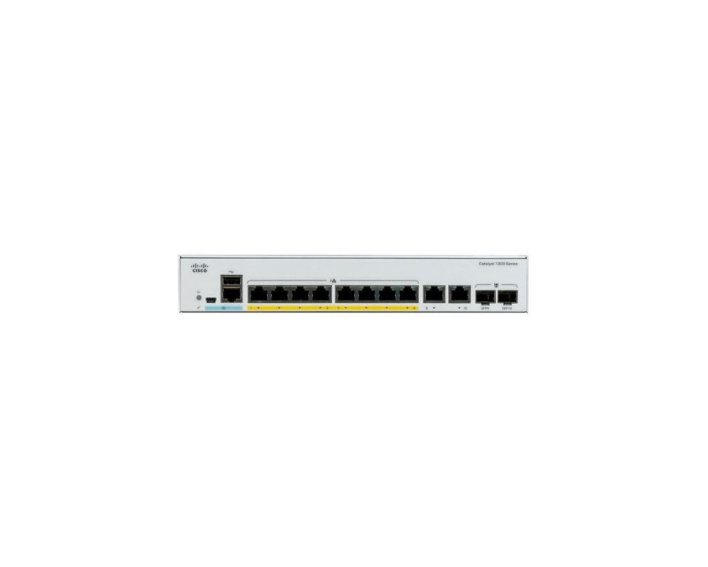 Коммутатор Cisco Catalyst 1000 8port GE, POE, 2x1G SFP C1000-8P-2G-L C1000-8P-2G-L