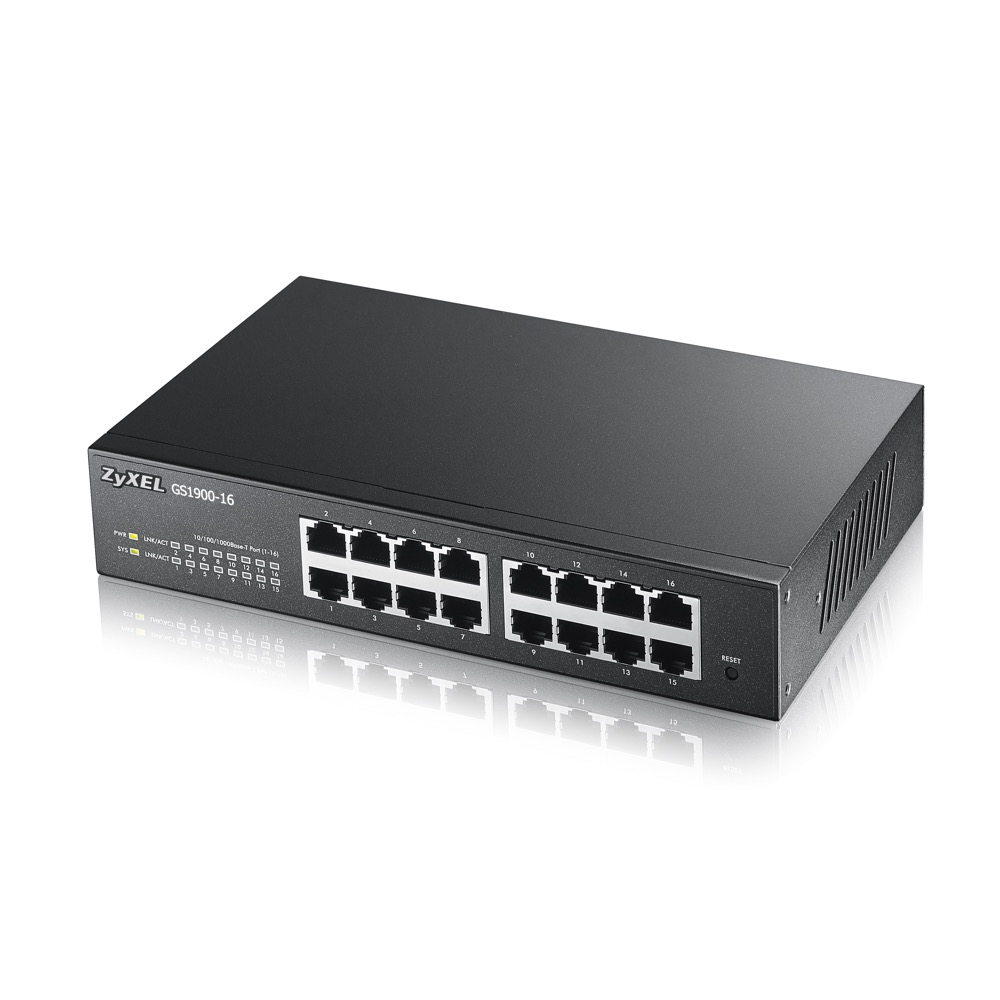 Коммутатор ZYXEL интеллектуальный 16 Gigabit Ethernet GS1900-16 GS1900-16 #1