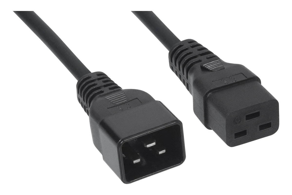 Кабель питания Cabeus IEC 320 C19  - IEC 320 C20 (3x1.5), 16A, прямая вилка, 5м PC-IEC19-IEC20-5M PC-IEC19-IEC20-5M