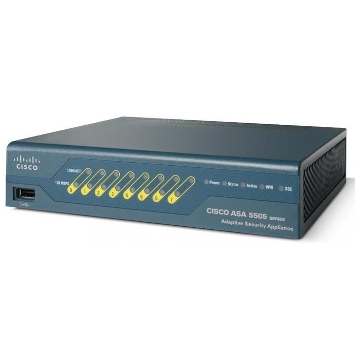 Межсетевой экран Cisco ASA 5505 Appliance with SW, 50 Users, 8 ports, 3DES/AES ASA5505-50-BUN-K9 ASA5505-50-BUN-K9