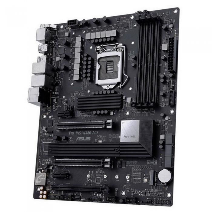 Материнская плата ASUS PRO WS W480-ACE LGA1200 ATX 4xDDR4 3xPCIEx16 2xPCIEx1 2xM.2 HDMI 2xDP 2xUSBC 2.5GLAN RTL {10} 90MB1310-M0EAY0 90MB1310-M0EAY0