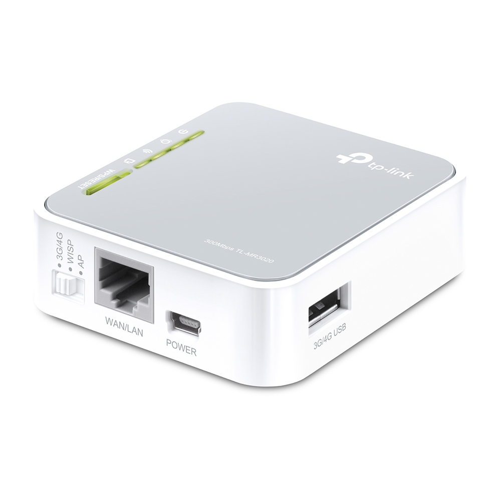 Маршрутизатор TP-Link 150n, 3G/4G, 802.11b/g/n, 1*WAN/LAN, 1*USB 2.0 TL-MR3020 TL-MR3020