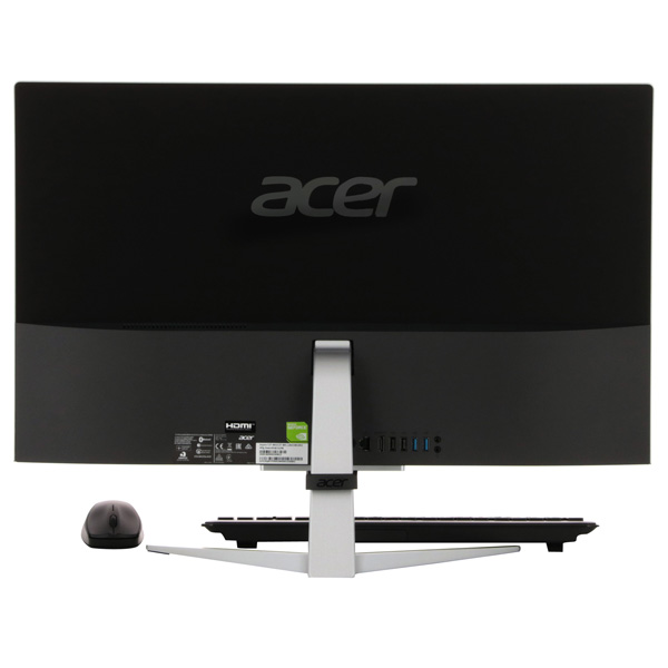 Моноблок Acer Aspire C27-865 27" Full HD i5 8250U (1.6)/4Gb/1Tb 5.4k/SSD128Gb/MX130 2Gb/CR/Windows 10 Home/GbitEth/WiFi/BT/135W/клавиатура/мышь/серебристый/черный 1920x1080 DQ.BCNER.008 DQ.BCNER.008