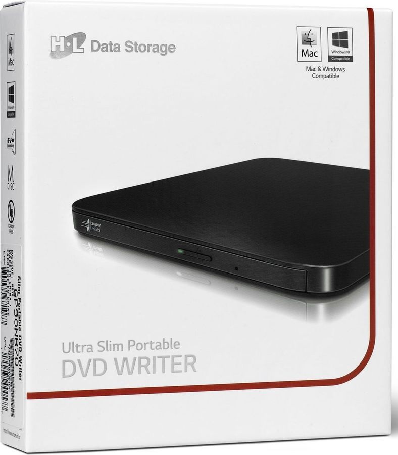 Привод внешний LG DVD-RW черный USB ultra slim внешний RTL GP90NB70 GP90NB70