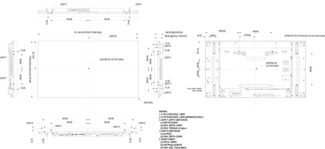 Профессиональная панель Philips 55BDL1005X/00 55" Direct-LED Ultra Narrow Bezel, 1.8mm,24/7 operation 500cd/m2 55BDL1005X/00 55BDL1005X/00