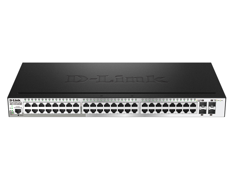 Коммутатор управляемый L2 Managed Switch with 48 10/100/1000Base-T ports  and 4 10GBase-X SFP+ ports DGS-1510-52X/ME DGS-1510-52X/ME