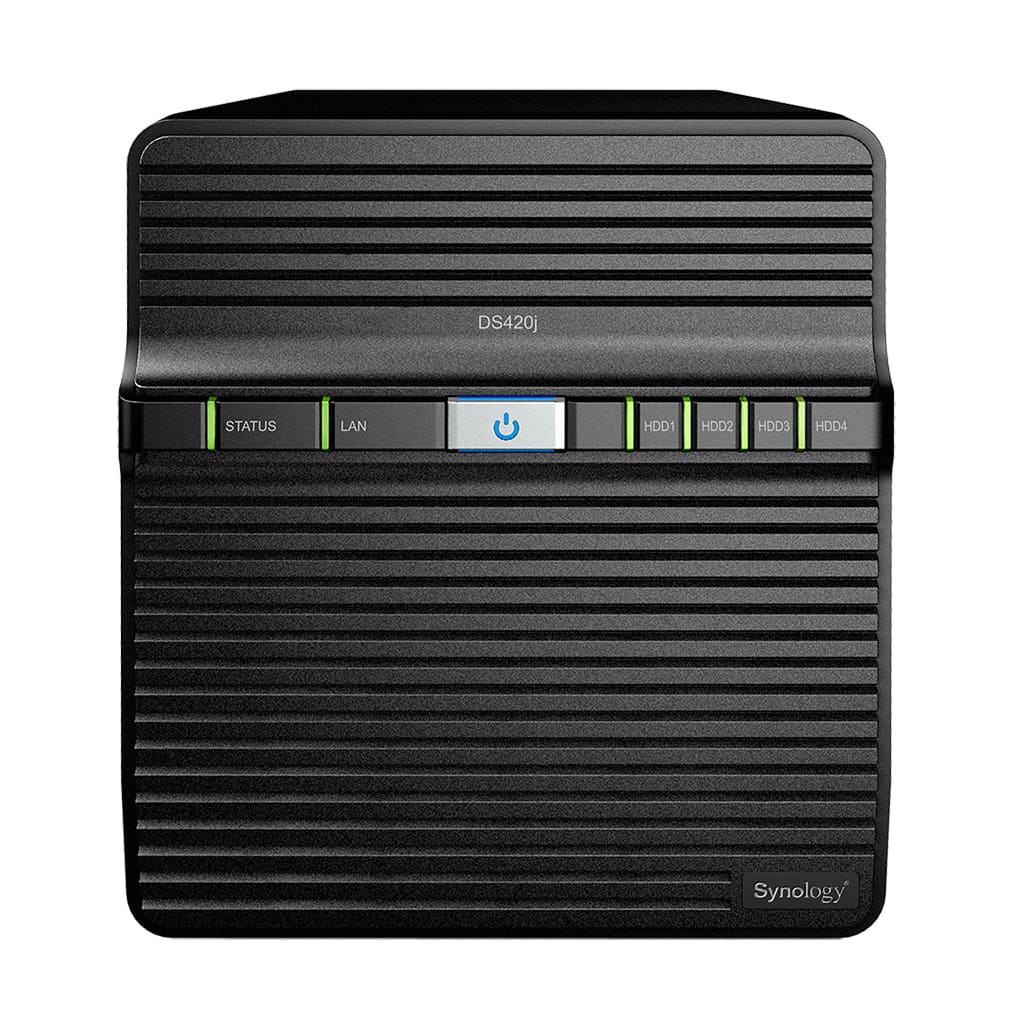 СХД Synology DS420j QC1,4GhzCPU/1GB/RAID0,1,5,6,10/up to 4HDDs SATA(3,5' ')/2xUSB3.0/1GigEth/iSCSI/2xIPcam(upto 16)/1xPS/2YW DS420j DS420j