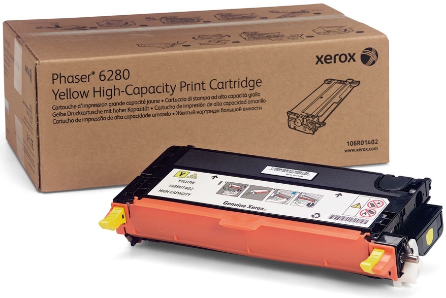 Картридж Xerox лазерный желтый (5900стр.) для Xerox Ph 6280 106R01402 106R01402
