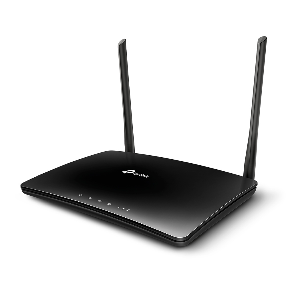 Маршрутизатор TP-Link 4G LTE, 300n, встроенный 4G/3G-модем, 3*LAN+1*LAN/WAN, 802.11b/g/n TL-MR6400 TL-MR6400