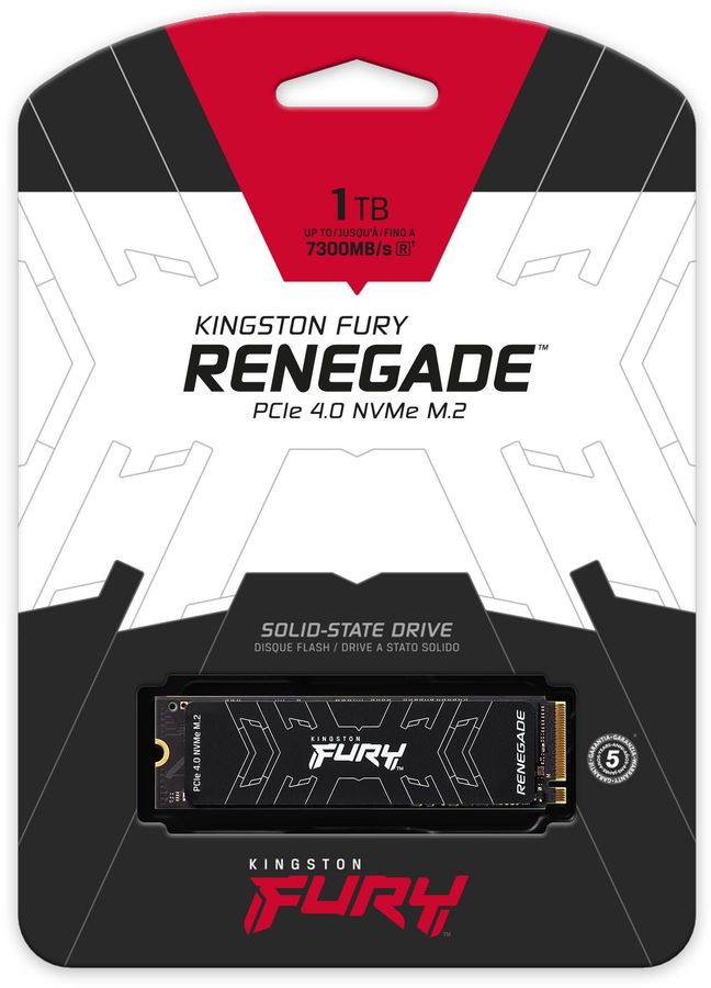 Твердотельный накопитель Kingston PCI-E 4.0 x4 1000Gb SFYRS/1000G Fury Renegade M.2 2280 SFYRS/1000G SFYRS/1000G