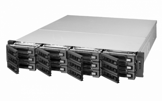 Сетевой RAID-накопитель QNAP 12 отсека для HDD,  кэш mSATA 256 ГБ, 19", два блока питания, Xeon E3-1246 v3 3,5 ГГц, 16ГБ TVS-EC1280U-SAS-RP-16G TVS-EC1280U-SAS-RP-16G