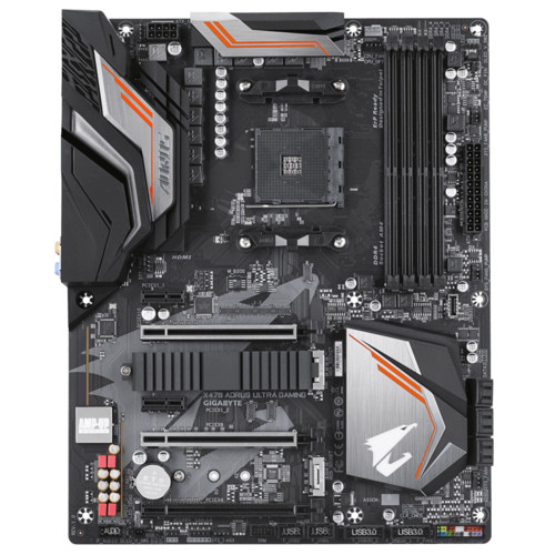 Материнская плата Gigabyte Soc-AM4 AMD X470 4xDDR4 ATX AC`97 8ch(7.1) GbLAN RAID+HDMI X470 AORUS ULTRA GAMING X470 AORUS ULTRA GAMING