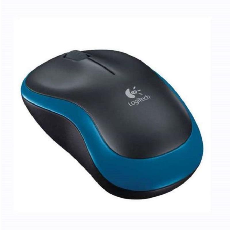 Мышь Logitech M185 Wireless Blue черная с голубой вставкой беспроводная 910-002239 910-002239