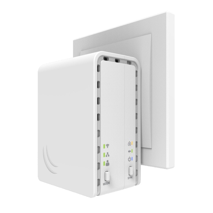 Точка доступа Mikrotik  Power Line RouterOS L4, European plug (Type C) PL7411-2nD PL7411-2nD