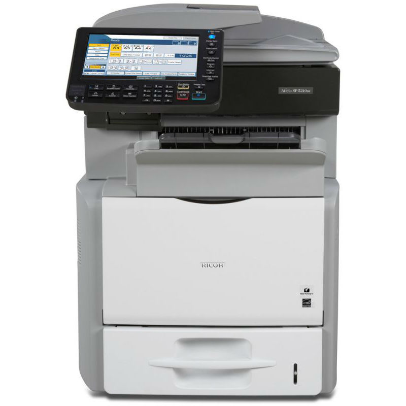МФУ Ricoh LE SP 5210SF A4, 1Гб, 50стр/мин, дуплекс, LAN, факс, HDD128, ARDF50, старт.картридж (6000стр) 406924 406924