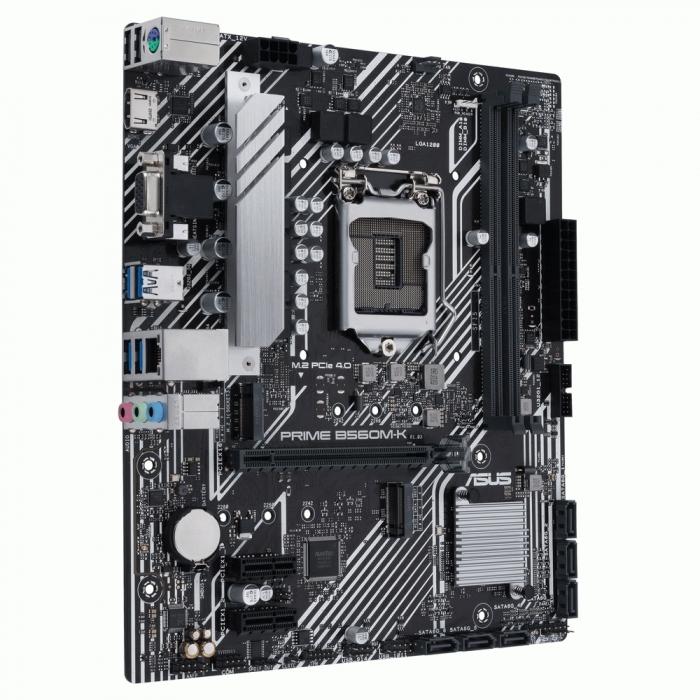 Материнская плата ASUS PRIME B560M-K, LGA1200, B560, 2*DDR4, D-Sub,HDMI, SATA3,RAID, Audio, Gb LAN, USB 3.2*6, USB 2.0*6, COM*1 , mATX PRIME B560M-K PRIME B560M-K