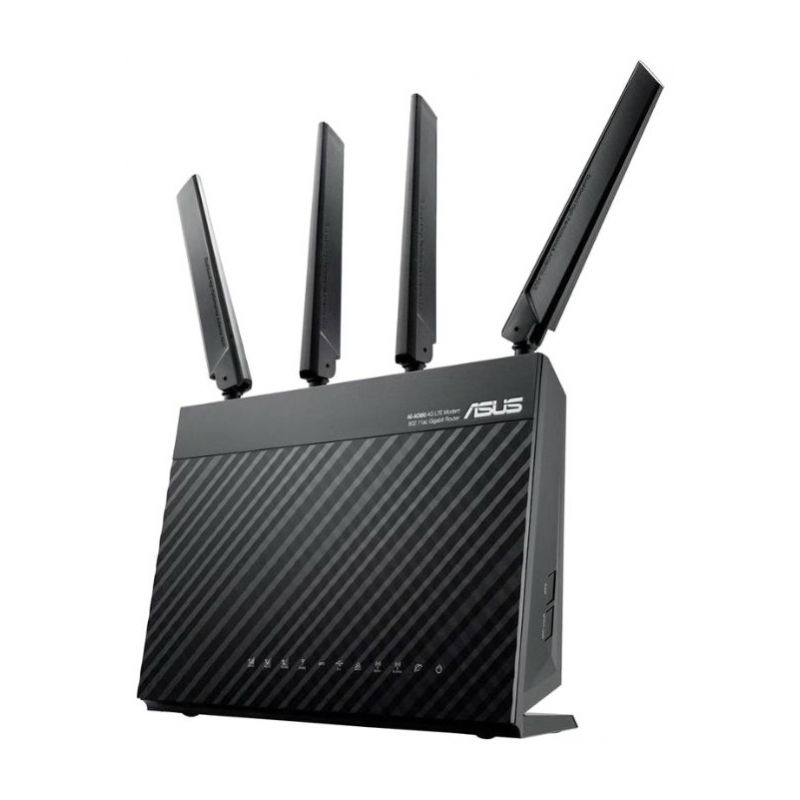 Маршрутизатор Asus 4G-AC68U двухдиапазонный AC1900, Gigabit LANx4, USB 2.0 x 1, USB 3.0 x 1 3G/4G/Printer server 90IG03R1-BM2000 90IG03R1-BM2000