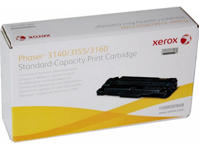 Картридж Xerox лазерный черный (1500стр.) для Xerox Ph 3140/3155/3160 108R00908 108R00908