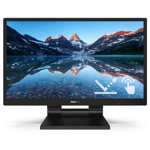 Монитор Philips 23.8'' 16:9 1920х1080(FHD) IPS, GLARE, TOUCH, 250cd/m2, H178°/V178°, 1000:1, 50M:1, 16.7M, 5ms, VGA, DVI, HDMI, DP, USB-Hub, Height adj, Tilt, Speakers, 3Y, Black 242B9T (00/01) 242B9T (00/01)