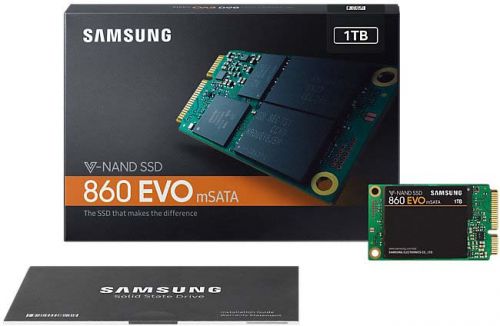Твердотельный накопитель Samsung mSATA 1TB 860 EVO Client SSD SATA 6Gb/s, 550/520, IOPS 97/88K, MTBF 1.5M, 3D NAND TLC, 1024MB, 600TB MZ-M6E1T0BW MZ-M6E1T0BW