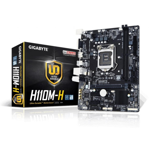 Материнская плата Gigabyte Soc-1151 Intel H110 2xDDR4 mATX AC`97 8ch(7.1) GbLAN+VGA+HDMI (GA-H110M-H) GA-H110M-H