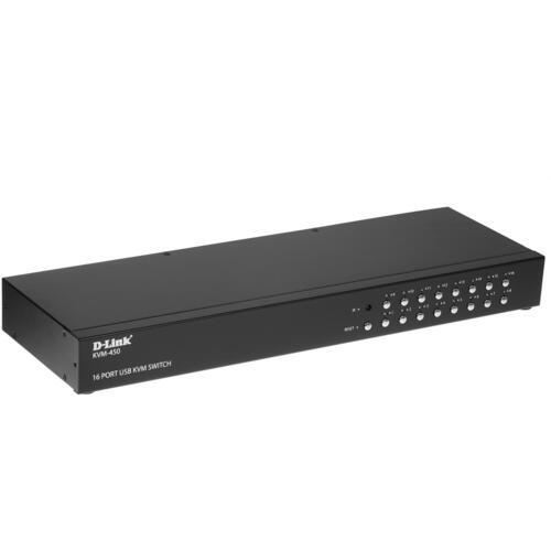 Переключатель D-Link 16-port KVM Switch with VGA, PS/2 and USB ports KVM-450/C1A KVM-450/C1A
